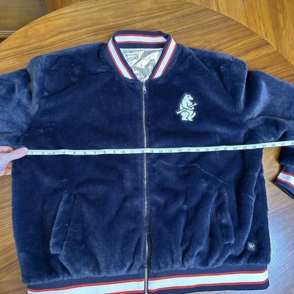 NEW MLB CHICAGO CUBS THE WILD COLLECTIVE WOMEN'S REVERSIBLE 1914 JACKET 2XL - Picture 5 of 10